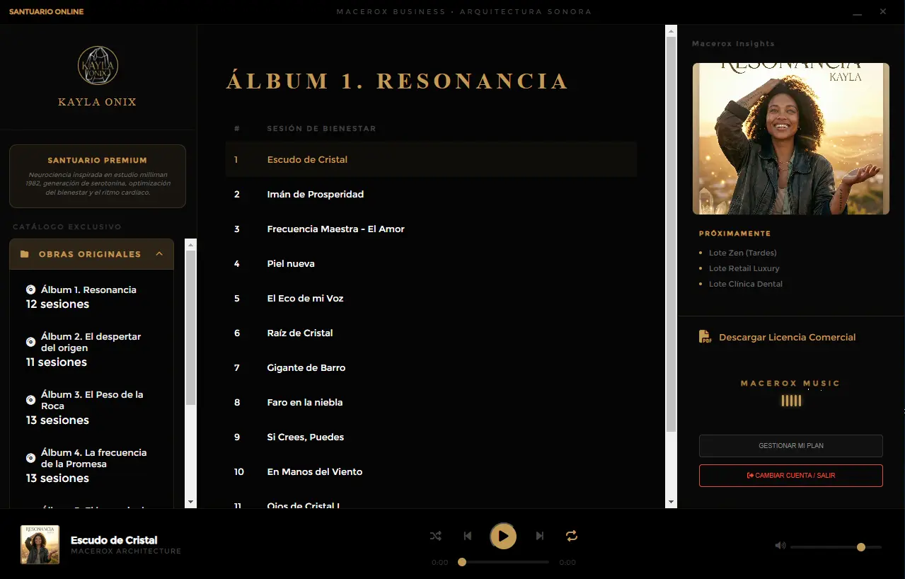 Interfaz Macerox Player